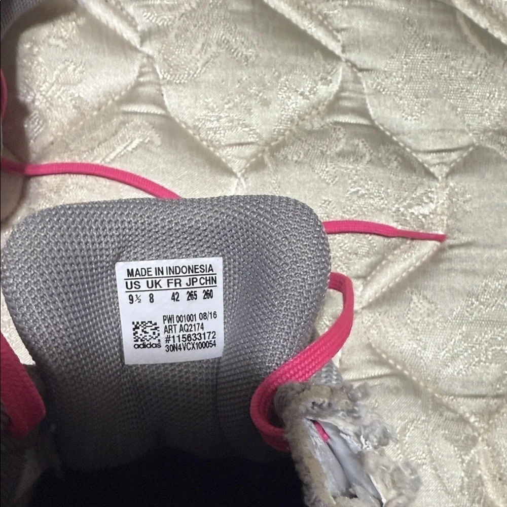 Adidas Gray and Pink Women's Sneakers